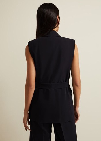 Phase Eight Jade Sleeveless Tailored Jackets Navy Canada | RWYHVP-820